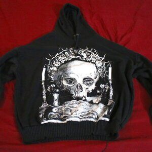 WIDOW Memento Mori Skull Hoodie